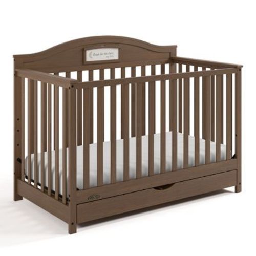 Graco Story Customizable 5-in-1 Convertible Crib with Drawer Hazelnut