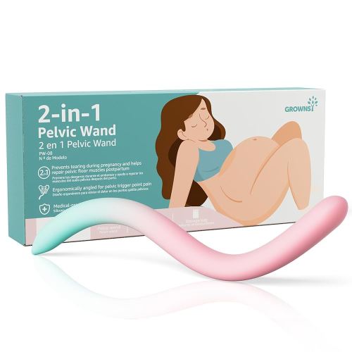GROWNSY Perineal Massage Tool for Pregnancy Labor and Birth Prep, Pelvic Wand Tool Pelvic Floor Muscle Massager for Pelvic Physical Therapy & Pain Relief for Labor and Delivery Postpartum Essentials