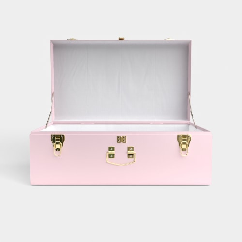 Grand Classic Trunk - Pink - White Dot / Embroidery