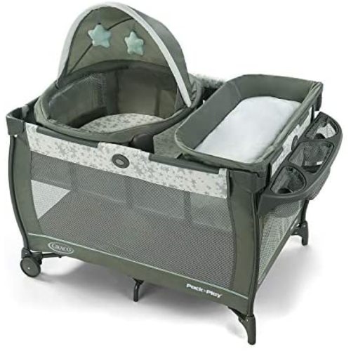 Graco Pack 'n Play Travel Dome Playard | Includes Travel Bassinet, Full-Size Infant Bassinet, and Diaper Changer, Oskar