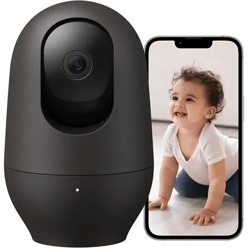 nooie Baby Monitor, Dog Camera with Phone App, 2K Cat Camera, 360 WiFi Indoor Camera for Home Security, AI Motion Tracking, Two-Way Audio, Compatible with Alexa, 2.4Ghz WiFi Only, SD or Cloud Storage