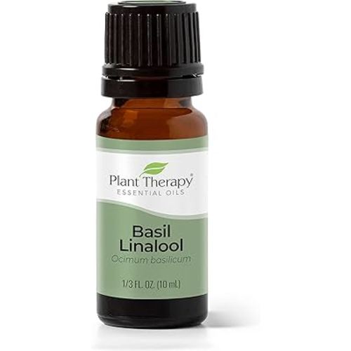 Plant Therapy Basil Linalool Essential Oil 10 mL (1/3 oz) 100% Pure, Undiluted, Therapeutic Grade