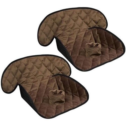 MOOB Waterproof Car Seat Protector - 2 Pack Premium Carseat Liner for Babies & Toddlers, Machine Washable & Quick-Dry, Anti-Slip Backing, Potty Training Pad for Infant Car Seat & Stroller (Brown)
