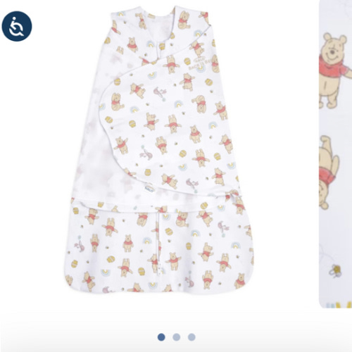 100% Cotton Baby Swaddle Winnie the Pooh Rainbows | Newborn | HALO US