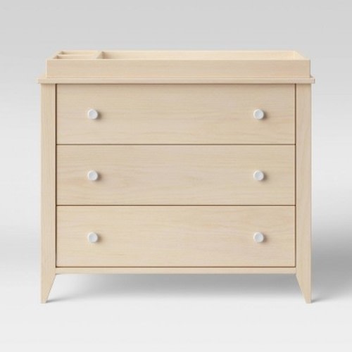 Babyletto Sprout 3-Drawer Changer Dresser with Removable Changing Tray, Color: Washed Natural