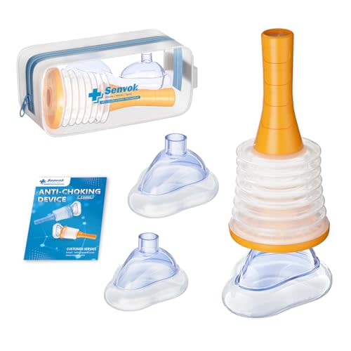 Senvok Anti Choking Device, Choking Rescue Device for Kids and Adults, Portable Airway Suction Device, Heimlich Device for Home & Travel First Aid Kit