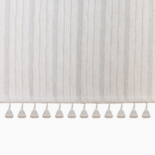 Crane Baby Natural Boho Fringe Crib Skirt - White