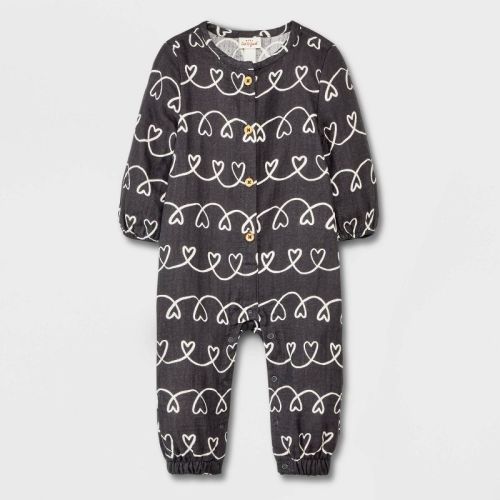 Baby Gauze Romper - Cat & Jack™ Gray, Size: Newborn