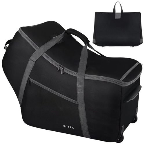 Car Seat Travel Bag with Wheels - Fits Chicco Keyfit 35 and Anti-rebound Bar Base