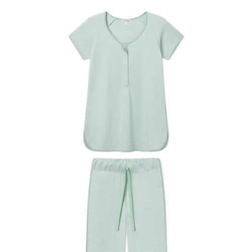LAKE | Women | Pima Cotton Pajamas | Hydrangea Maternity Short Long Set