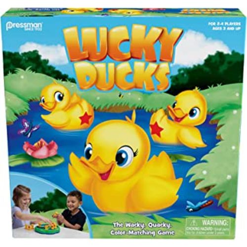 Pressman Lucky Ducks -- The Memory and Matching Game that Moves, 5"