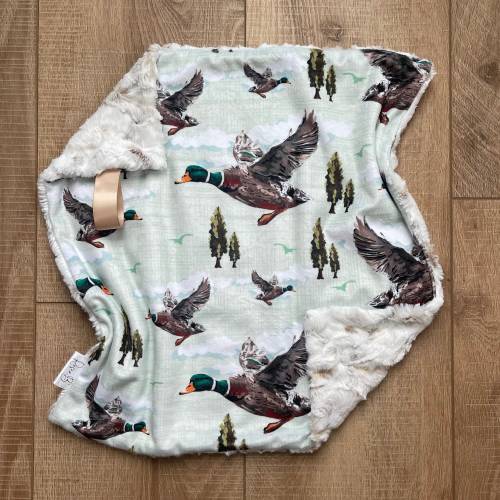 Flying Mallard Duck Lovey; Duck Lovey; Animal Lovey; Plaid Lovey; Baby Shower Gift; Lovie; Duck Hunting Nursery; Duck Hunter Lovey; Baby Boy
