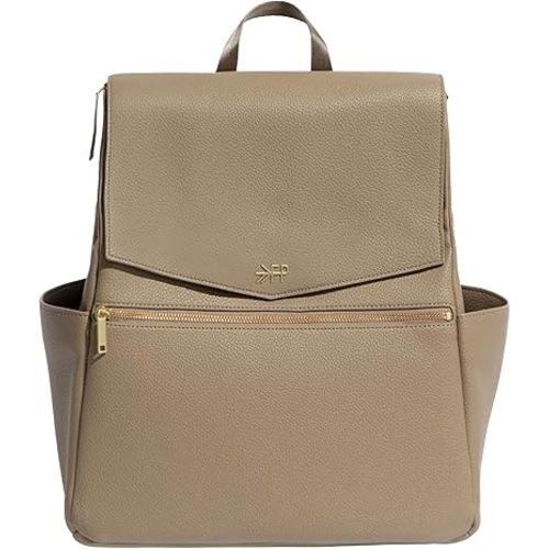 Freshly Picked Classic II Diaper Bag Backpack, Wipeable Vegan Leather With Changing Pad, Convertible (Aspen V2)