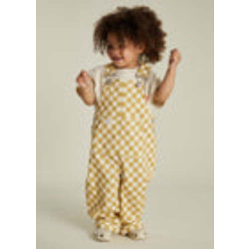 Cecile Ochre Check Dungaree – Claude & Co