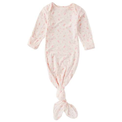 Starting Out Baby Girls Preemie-6 Months Long Sleeve Ballet Print Knotted Gown