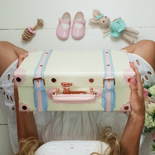 Beautiful Traditional Keepsake Memory Suitcase, Baby Suitcase, Memory Case, Baby Memory Storage Case, Keepsake Box, Vintage Suitcase, Trunk
