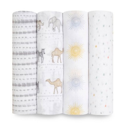 Aden + Anais Essentials Swaddle Blanket Sunshine 4pk
