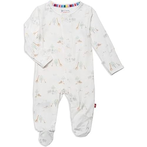Magnetic Me Footie Pajamas White Giraffes (6-9 mo)