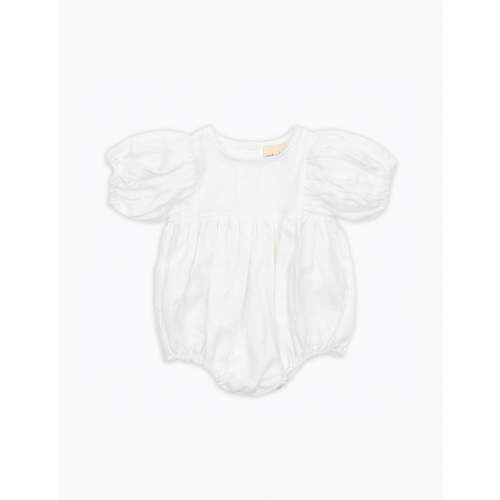 Poppy Romper in White Linen