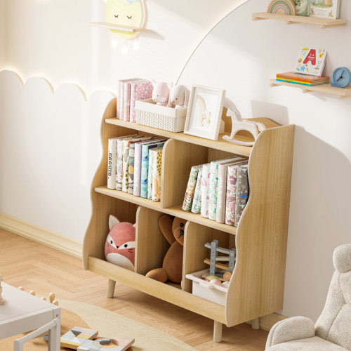 George Oliver Wooden Kids Bookcase with 3 spacious open shelves | Wayfair