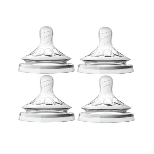 Philips Avent Natural Nipple Newborn Flow - 4 Count (Pack of 1 )