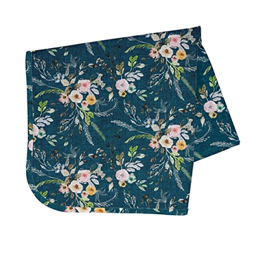 BapronBaby Boho Floral Splash Mat - Waterproof Catch-All for Under High Chairs, Floors, Tables, Playtime or Arts & Crafts - Machine Washable - 45" x 45”