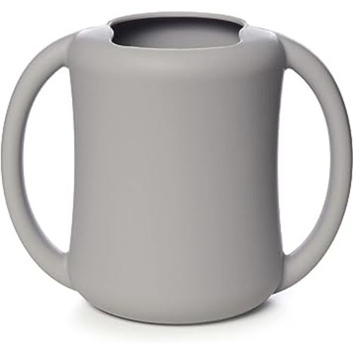 PrimaStella Unbreakable Silicone Baby and Toddler Training Cup (Stone)