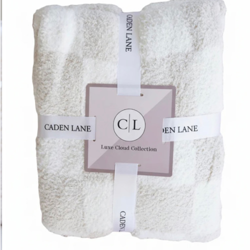 CuddleLane™ Luxe Blankets in Check | Caden Lane