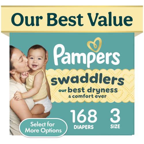 Pampers, Baby Diapers, Size 3, 168 Count, Dry & Comfortable