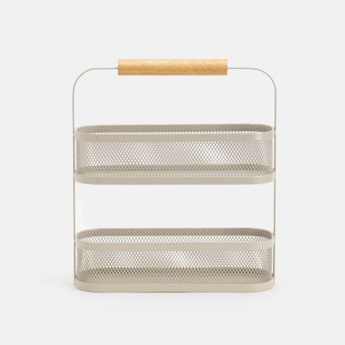 Two-tier diaper caddy organizer