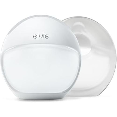 Elvie Curve - Manual Wearable Breast Pump - Hands-Free, Kick-Proof, Portable Silicone Pump That Can Be Worn in-Bra for Gentle, Natural Milk Expression - Breast Feeding Essentials