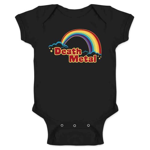 Death Metal Retro Rainbow 70s 80s Sarcastic Baby Bodysuit – Gotham Gifts | Pop Threads