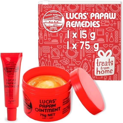 Lucas Pawpaw Lip Ointment, Lucas Pawpaw Cream, Lucas Pawpaw Ointment for Lips & Dry Skin (75g + 15g)