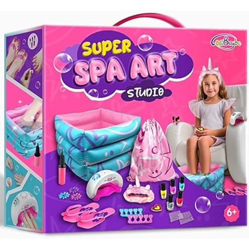 Kids Spa Kit for Girls Toy - Nail Polish Set for Girls Gifts 7-12 - Foot Spa Day Girl for Manicures Pedicure - Nail Art Salon Kit Christmas Birthday Gift for 6 7 8 9 10-12 Years Old (Kids Edition)