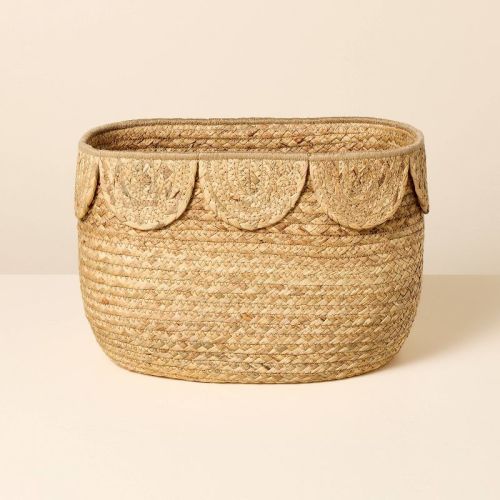 Natural Woven Scalloped Storage Basket - Hearth & Hand™ With Magnolia