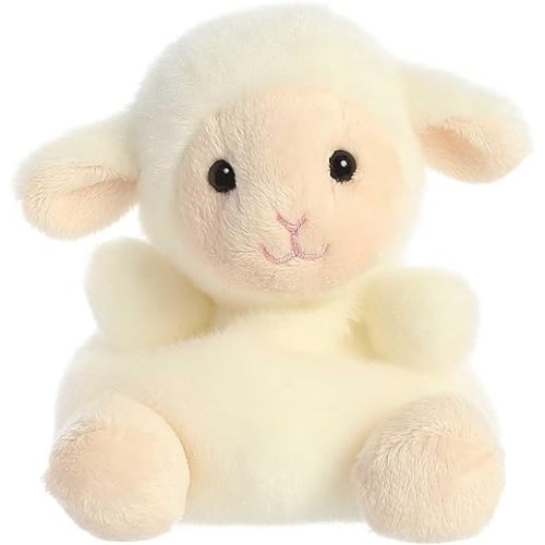 Aurora® Adorable Palm Pals™ Woolly Lamb™ Stuffed Animal - Fun Collectible Plush for Kids and Adult Collectors - Perfect for Decorating Rooms and Birthday Gifts - White 4.5 Inches