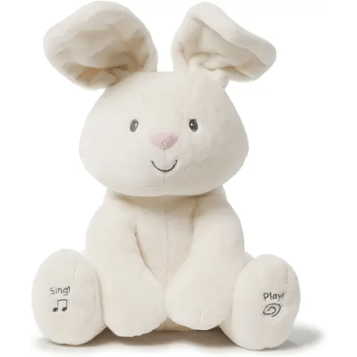 GUND Baby Flora The Bunny Animated Plush, Singing Stuffed Animal Toy for Ages 0 and Up, Cream, 12" (Styles May Vary)