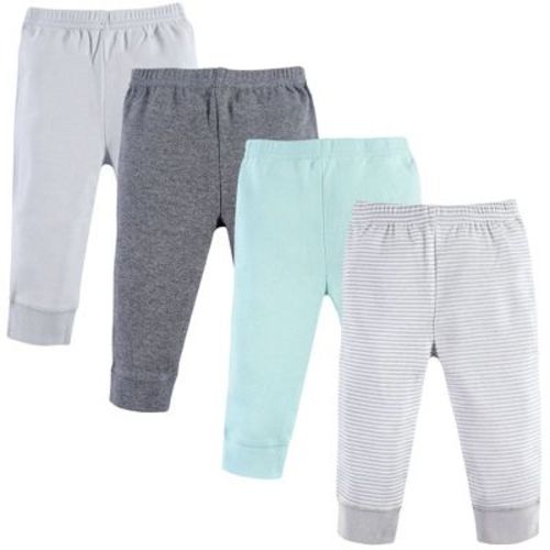 Luvable Friends Baby And Toddler Cotton Pants 4pk, Light Gray Stripe, 3-6 Months