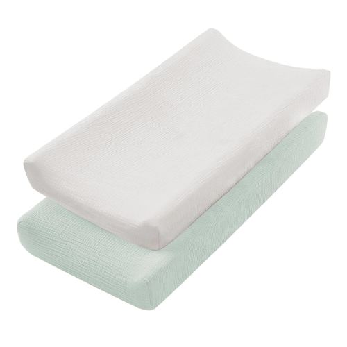 2Pcs Changing Pad Cover Cotton Diaper Changing Pad with Elasticated Straps Soft Breathable Changing Pad Cover Suitable for Travelling (Style 3) : Amazon.com.au: Baby