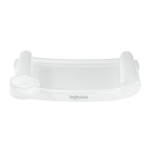 Inglesina Fast Dining Tray Plus, Clip-On Accessory for Fast Table Chair - For Toddlers, Baby and Kids - For Eating, Daycare or Restaurant - Non Slip, Portable, Space Saver and Reusable - Clear Plastic