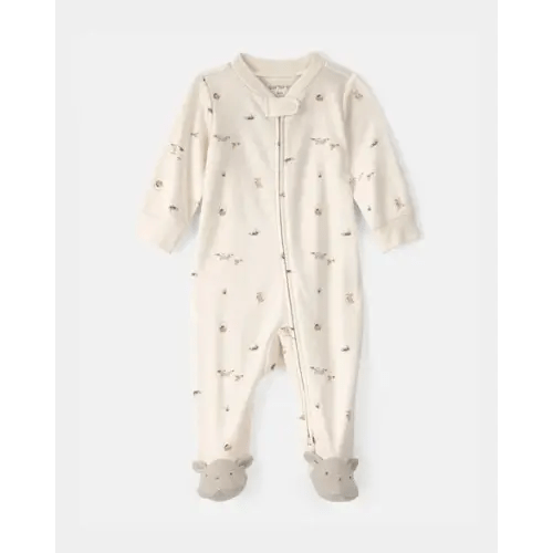 Baby Easter Bunny 100% Cotton 2-Way Zip Sleep & Play Pajama - Cream | Carter's