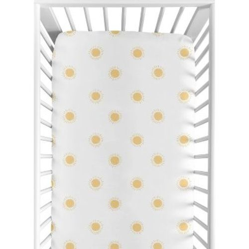Sweet Jojo Designs Boy Or Girl Gender Neutral Unisex Baby Fitted Crib Sheet Boho Sun Yellow And White