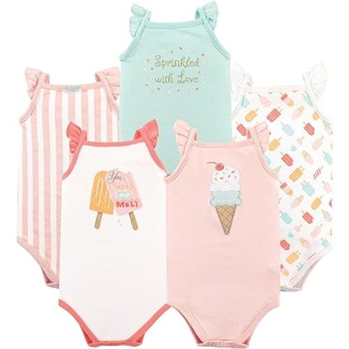 Hudson Baby Unisex Baby Cotton Sleeveless Bodysuits