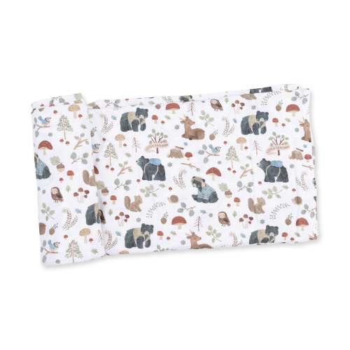 Southern Woodland Animals Green - Swaddle Blanket – Angel Dear