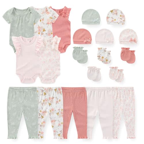 JELYLOVE Unisex Baby Boy Girl Bodysuits Sets 20 Pack Cotton Casual New Born Clothes Comfort Infant Outfit Essentials