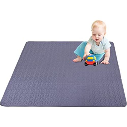 Washable Infant Play Mat, Baby Play Mat Crawling Mats, 43x43” Portable Anti Slip Toddler Playpen Mat, Foldable Kids Tent Padded Floor Mat