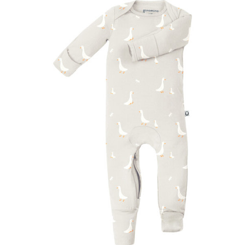 Footie Convertible Pajama, Goose - günamüna | 3-6m Size