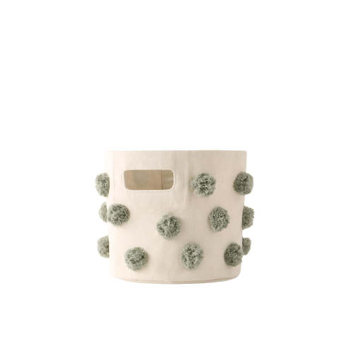 Pom Pom Basket Mini - Sage