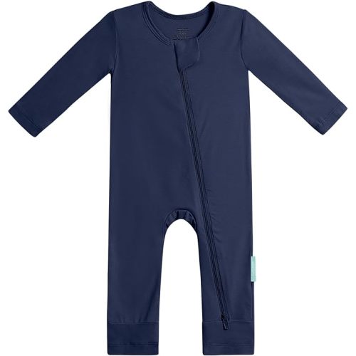 6-12 M, Baby Long Sleeve Romper Jumpsuit | Midnight