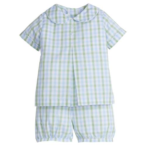 Charleston Banded Short Set - Cheekwood Plaid